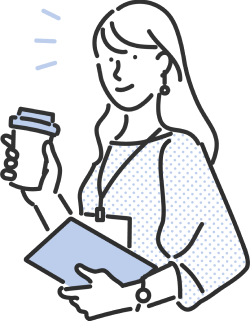 フリー軽食・ドリンク完備のイメージイラスト